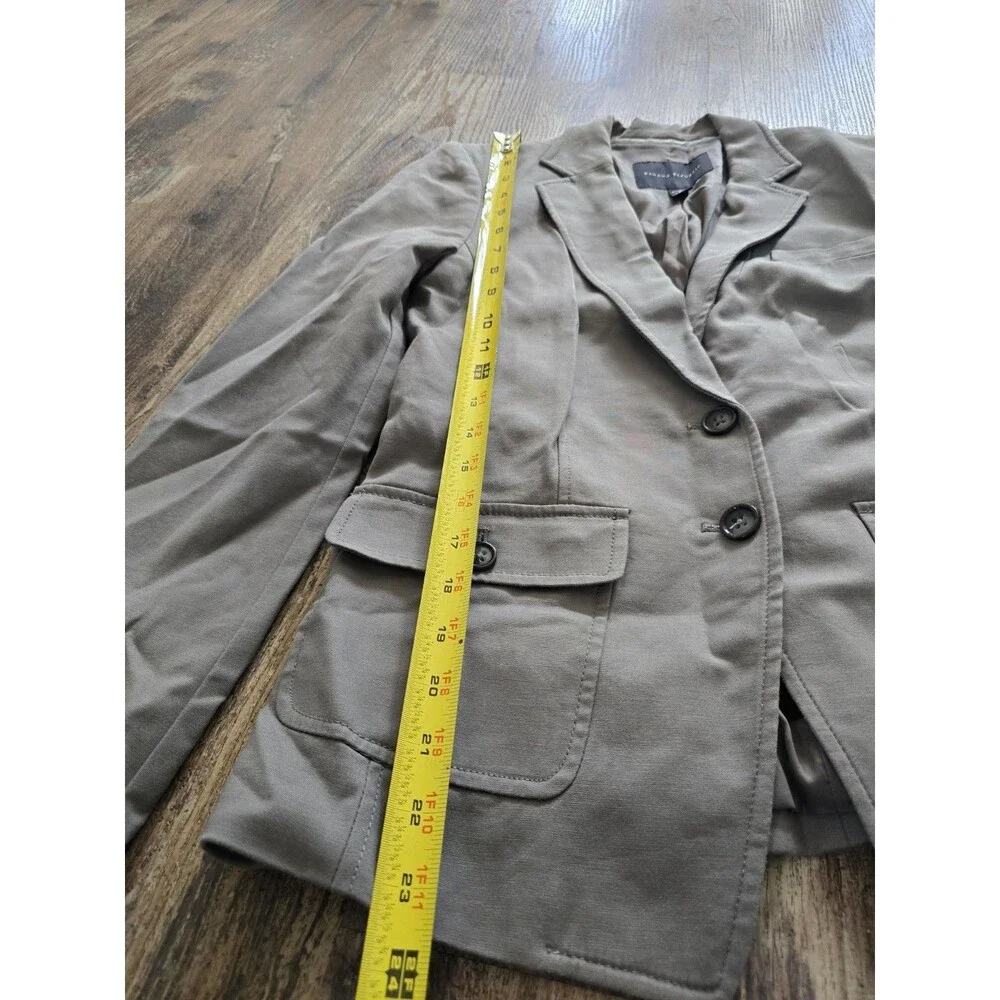 Banana Repiblic Sz 8 Light Gray Cotton Blend 2 Button Work Career Blazer